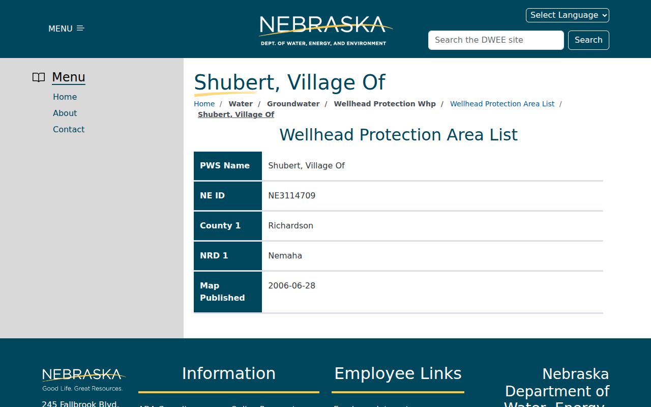 Shubert Richardson County court-docket and court-record identity context from the Nebraska state village source